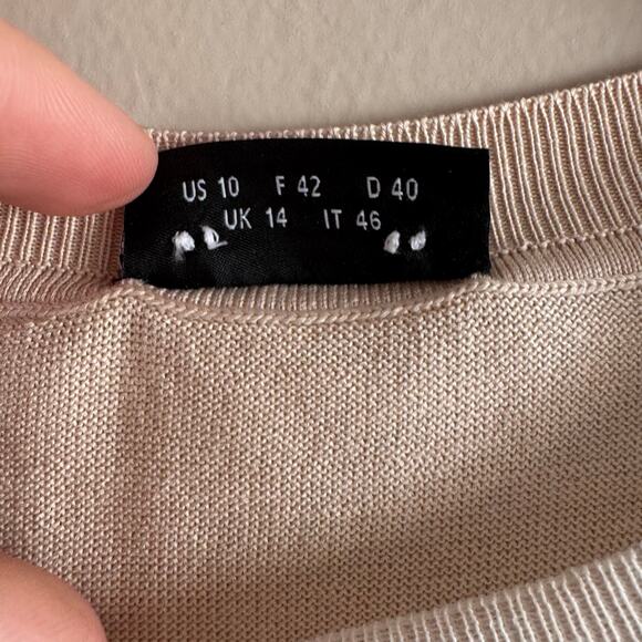 AKRIS Double Layer Intarsia Long Sleeves Silk Blend Sweater Size 10 $1690 - Picture 3 of 8